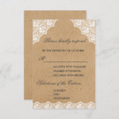  Lace Craft Paper Wedding RSVP (Voorkant / Achterkant)