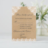  Lace Craft Paper Wedding RSVP (Staand voorkant)