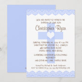 Lace Cross Baby Baptisme Inname Kaart (Voorkant / Achterkant)