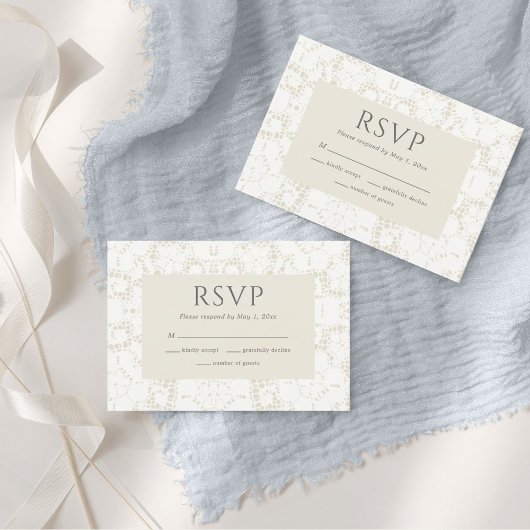 Lace  Dainty RSVP-kaart RSVP Kaartje