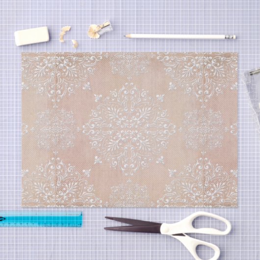 Lace Damask Diamond Pattern-document Tissuepapier (Craft)