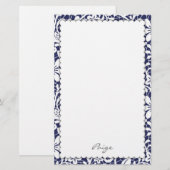 Lace Damask - Gepersonaliseerde schrijfbenodigdhed Briefpapier (Voorkant / Achterkant)