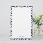 Lace Damask - Gepersonaliseerde schrijfbenodigdhed Briefpapier (Staand voorkant)