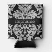 Lace Damask Pattern Black en White Blikjeskoeler (Voorkant)