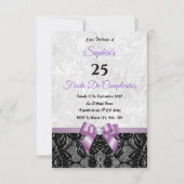 Lace & Damask Verjaardag Kaart (Voorkant)