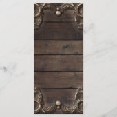 Lace & Dark Wood Rustic  Glam Menu (Achterkant)