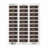 Lace & Dark Wood Rustic  Weddenschap Etiket (Full Sheet)