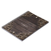 Lace & Dark Wood Rustic  Western Elegant Notitieboek (Linkerzijde)