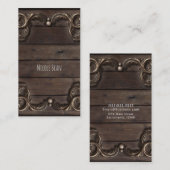 Lace & Dark Wood Rustic  Western Elegant Visitekaartje (Voorkant / Achterkant)