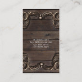 Lace & Dark Wood Rustic  Western Elegant Visitekaartje (Achterkant)