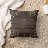 Lace & Dark Wood Rustic  Western Farmhouse Kussen (Deken)