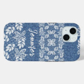 Lace Denim iPhone / iPad hoesje (Achterkant (horizontaal))