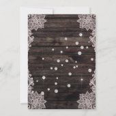  Lace Diamond Trouwjurk Vrijgezellenfeest Kaart (Achterkant)