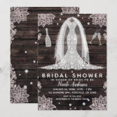  Lace Diamond Trouwjurk Vrijgezellenfeest Kaart (Voorkant / Achterkant)