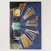 Lace die bobbins maakt legpuzzel (Verticaal)