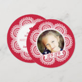 Lace Doily Photo Valentijns Card Kaart (Voorkant / Achterkant)