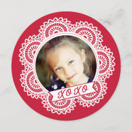 Lace Doily Photo Valentijns Card Kaart