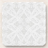 Lace doily white bier onderzetter (Voorkant)