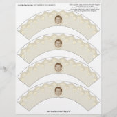 Lace Edge Cupcake Cosie - Beige -  (Voorkant)