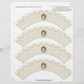 Lace Edge Cupcake Cosie - Beige - (Voorkant / Achterkant)