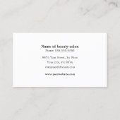 Lace Elegant Beauty Salon Visitekaartje (Achterkant)