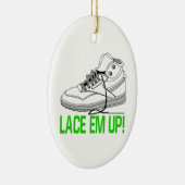 Lace Em Up Keramisch Ornament (Rechts)