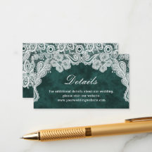 Lace Emerald Green Velvet Wedding Details Website