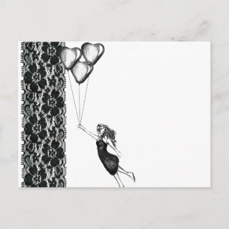 Lace en ballonnen briefkaart