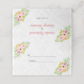 Lace en bloemen plaatskaartje (Buitenkant ongevouwen)