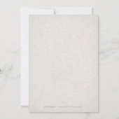 Lace en burlap elegant landbruiloft kaart (Achterkant)