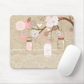 Lace en Burlap Mason Jar Tree Muismat (Met muis)