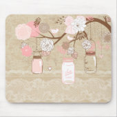  Lace en Burlap Mason Jar Tree Muismat (Voorkant)