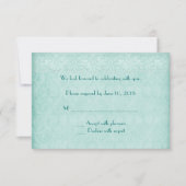 Lace en Damask RSVP Kaart (Voorkant)