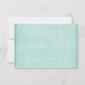 Lace en Damask RSVP Kaart (Achterkant)