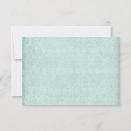 Lace en Damask RSVP Kaart (Achterkant)