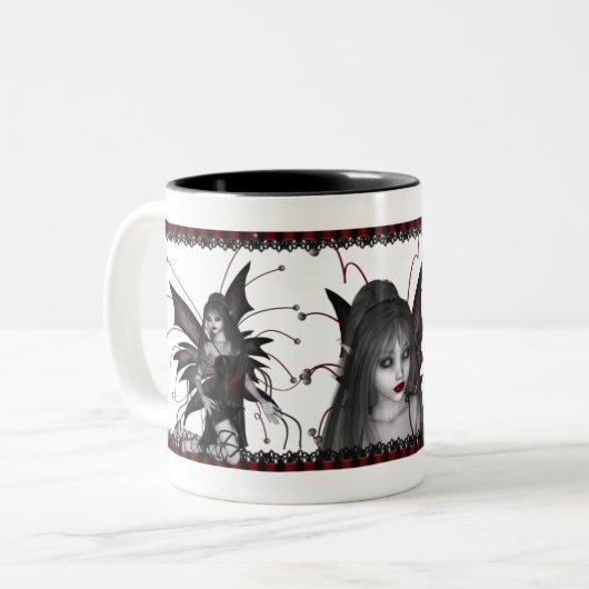 Lace en Fairies Tweekleurige Koffiemok (Voorkant links)