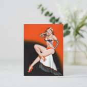 Lace en High Heels omhoog Briefkaart (Staand voorkant)