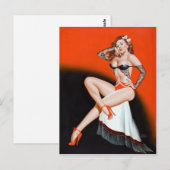 Lace en High Heels omhoog Briefkaart (Voorkant / Achterkant)