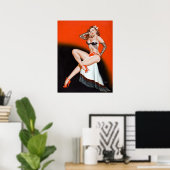 Lace en High Heels omhoog Poster (Thuiskantoor)