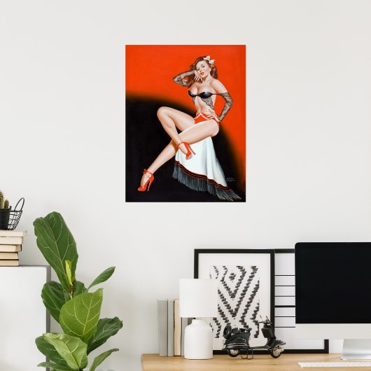 Lace en High Heels omhoog Poster (Thuiskantoor)