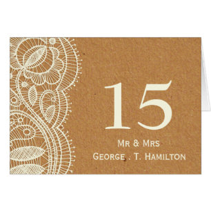 Lace en Kraft Paper Wedding