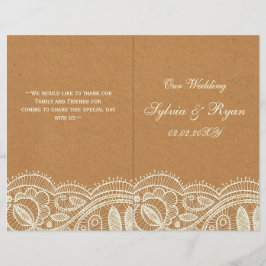 Lace en Kraft Paper Wedding