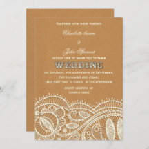 Lace en Kraft Paper Wedding