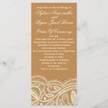 Lace en Kraft Paper Wedding