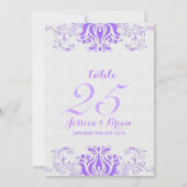Lace en White Wedding Table Number 2 Kaart (Voorkant)