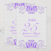 Lace en White Wedding Table Number 2 Kaart (Voorkant / Achterkant)