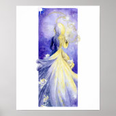 Lace en witte rozen poster (Voorkant)