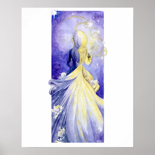 Lace en witte rozen poster (Voorkant)