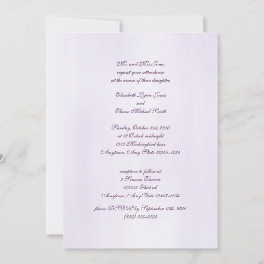 Lace Fan Wedding Kaart (Achterkant)