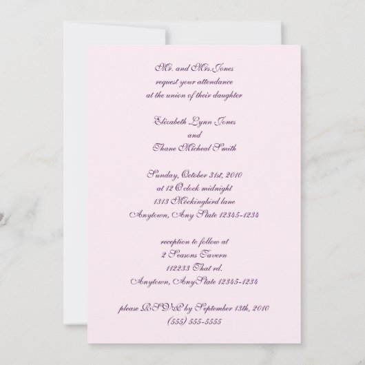  Lace Fan Wedding Kaart (Achterkant)